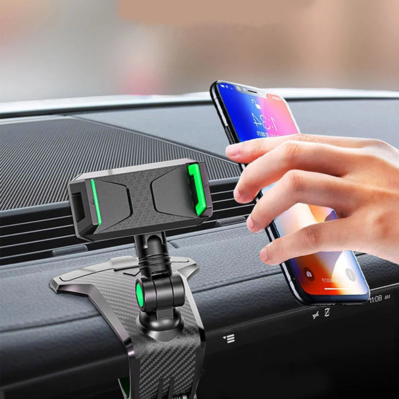 Car Dashboard Cell Phone Holder 1260 Degree Rotatable Phone Number The Car Phone Holder For iPhone 13 Mobile Phone Stand Support