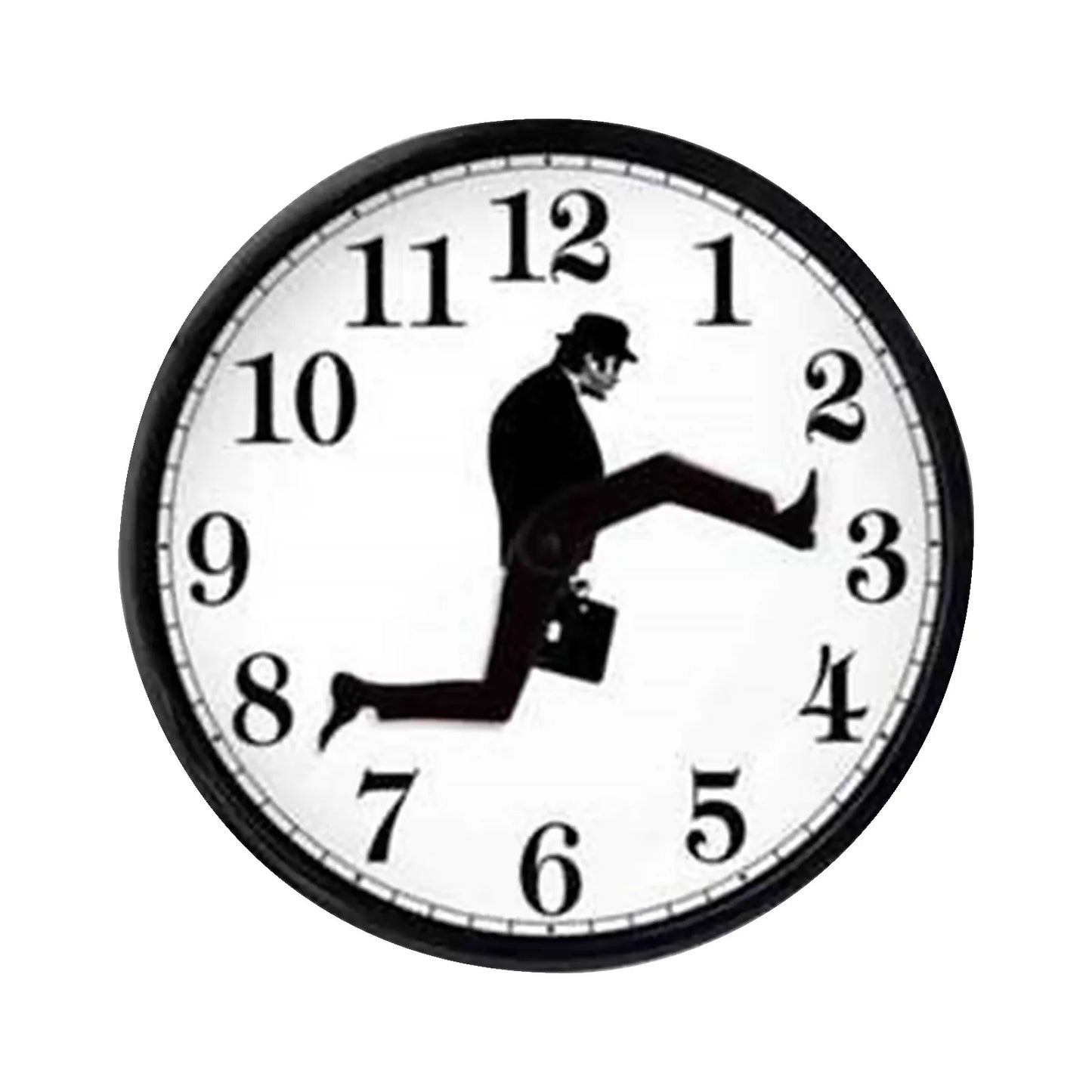 British Comedy Inspired Ministry Of Silly Walk Wall Clock Comedian Home Decor Novelty Wall Watch Funny Walking Silent Mute Clock