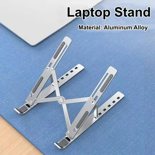 Adjustable Aluminum Laptop Stand Foldable Portable Holder for MacBook, Notebook & Tablet
