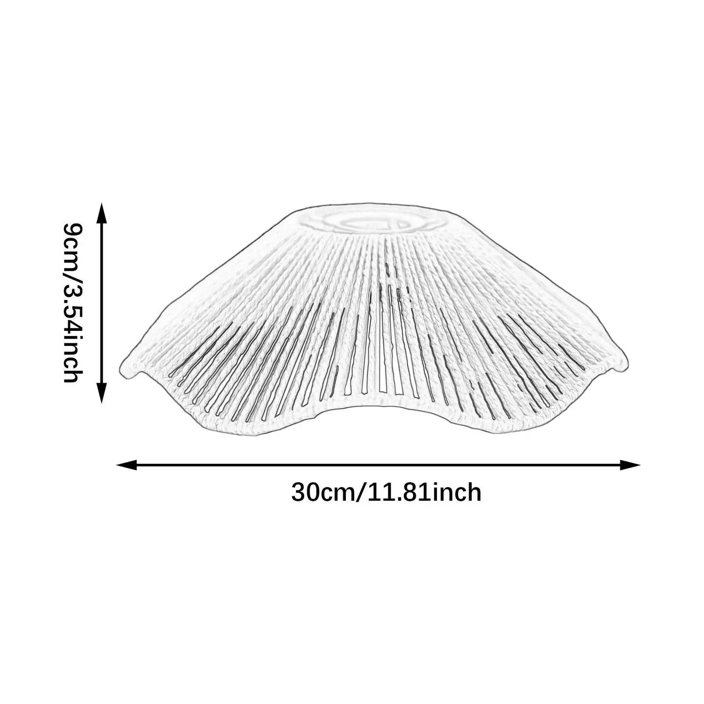 Handwoven Rope Lampshade Chandelier Cover Shades Decorative Rustic Ceiling Lamp,for Home Living Room Kitchen DIY Lamp Shade Part