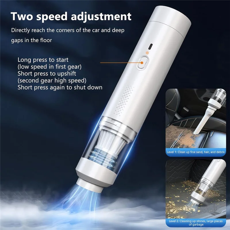 ABKW-For Pet Hair Removal Handheld Vacuum Cleaner 4 In 1, 19000Pa Power Cordless Rechargeable Mini USB Small Car For Pet