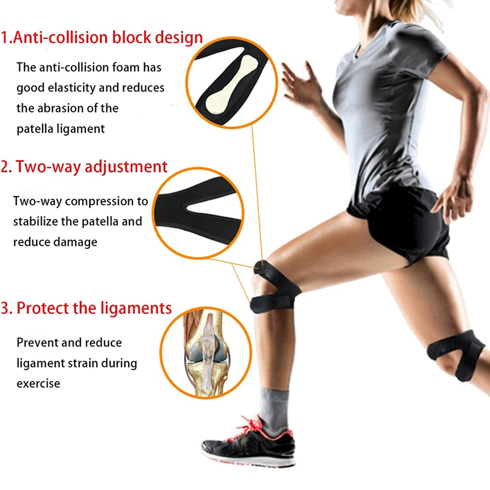 Adjustable Knee Brace – Open Patella Support for Running & Basketball