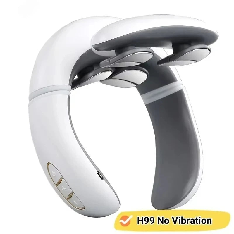 Neck Massage Intelligent Charging Heating Pressing Magnetic Pulse Fashion Portable Pulse Neck Massager Relieve Pain Muscle Care