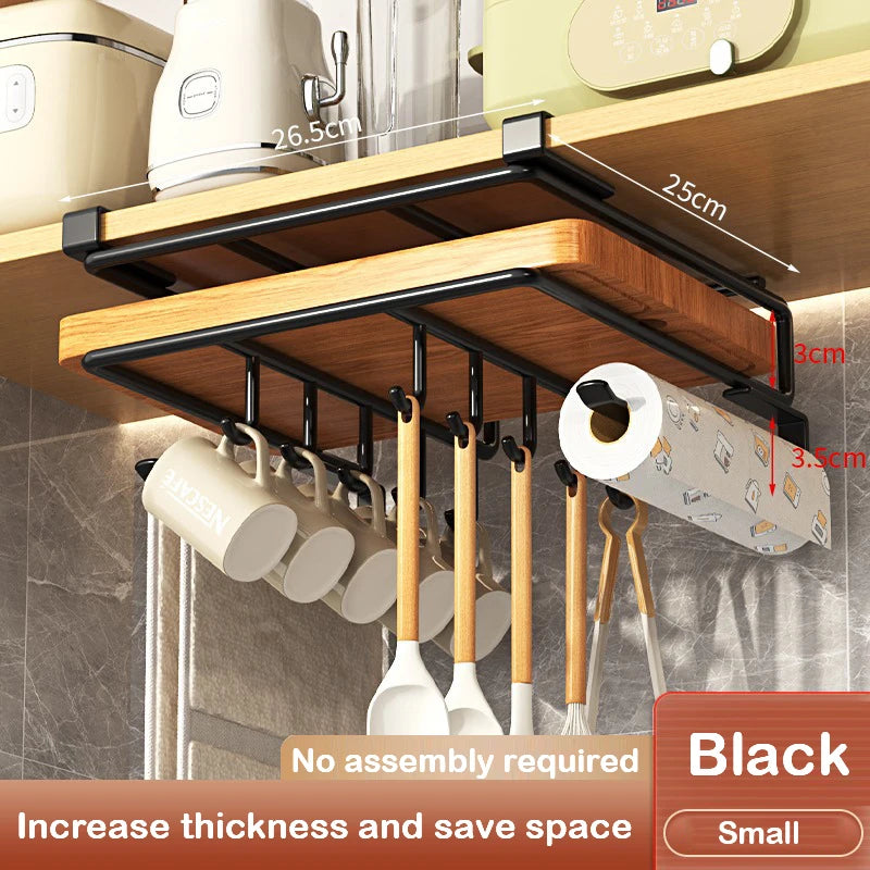 Kitchen Under Cabinet Basket Storage Shelf Cutting Board Rack Kitchen Closet Rack Under Desk Cabinet Office Bathroom Organizers