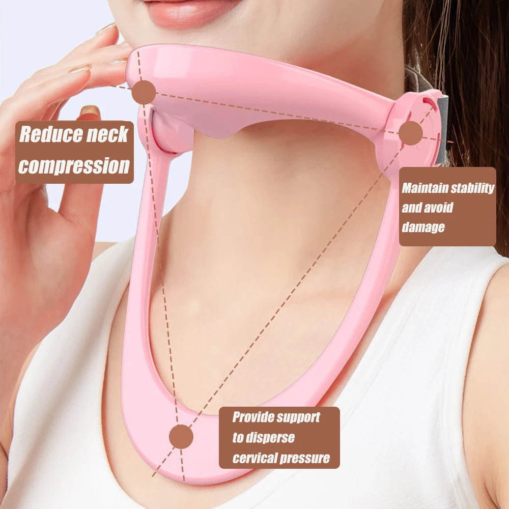 Neck Support,Adjustable Neck Brace,Neck Stretcher Exerciser Cervical,Neck Traction Device,Correction for Spine Pressure