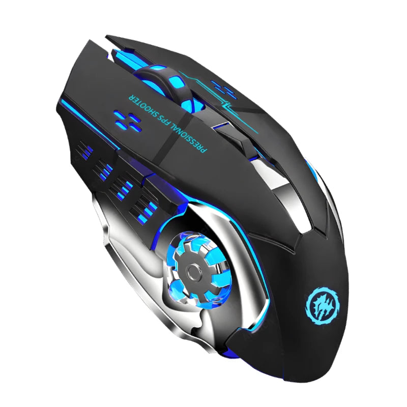 Rechargeable Wireless Gaming Mouse – Silent Bluetooth + 2.4G with Backlight