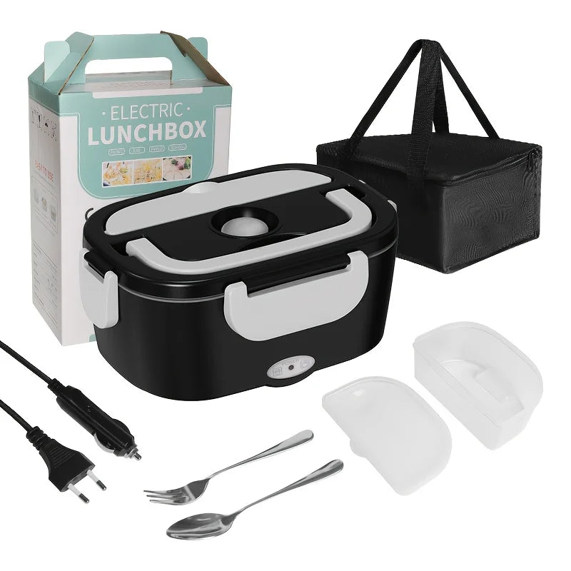Electric Lunch Box – Portable Food Warmer with Stainless Steel Meal Tray
