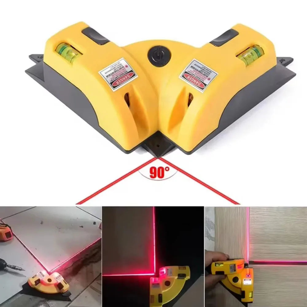 90° Infrared Laser Level – Horizontal & Vertical Line Measuring Tool