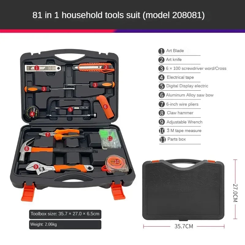 Power Tool Combo Kits with 12V Cordless Drill, Professional Household Home Tool Kit Set, DIY Hand Tool Kits for Garden