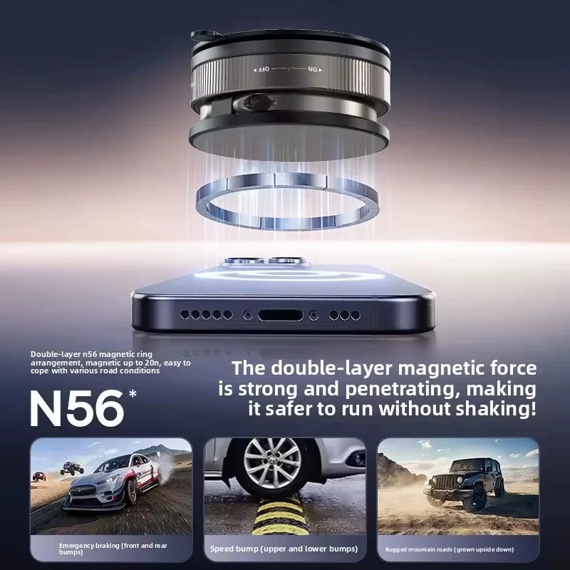 360° Rotatable Magnetic Car Phone Holder Foldable Adjustable Mount for iPhone & Phones