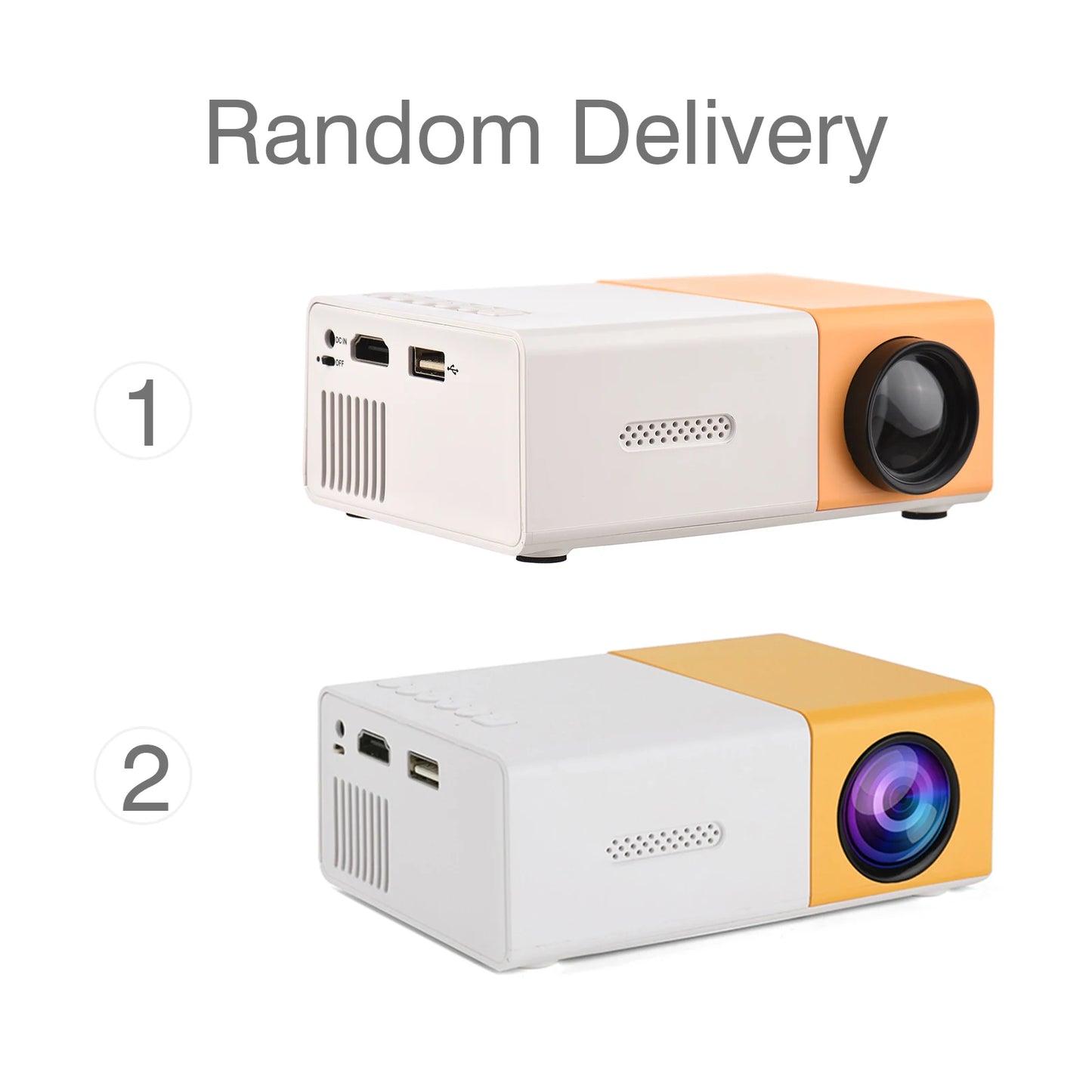 Mini LED Projector Supports 720P 1080P Portable Video Projector with Speaker Remote Control Support HD / AV / USB / Audio 3.5mm