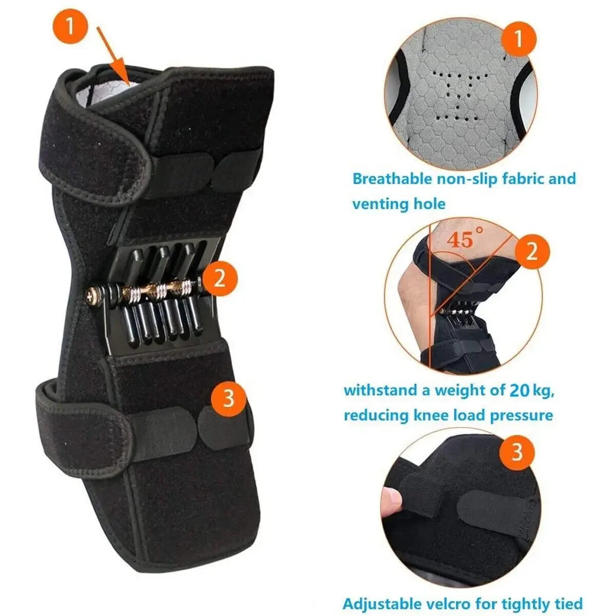 Power Lift Knee Brace – Patella Support & Walking Assistance for Seniors