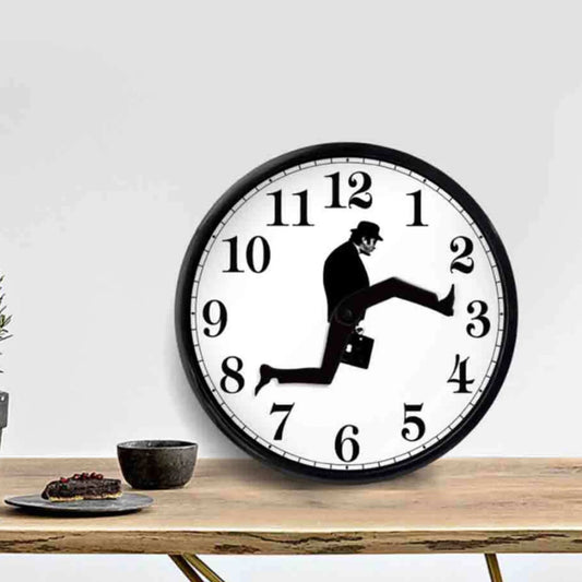 British Comedy Inspired Ministry Of Silly Walk Wall Clock Comedian Home Decor Novelty Wall Watch Funny Walking Silent Mute Clock