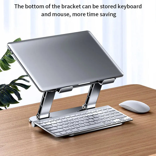 Adjustable Aluminum Laptop Stand Portable Notebook Holder Cooling Pad for MacBook & Tablets