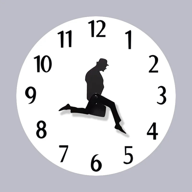 British Comedy Inspired Ministry Of Silly Walk Wall Clock Comedian Home Decor Novelty Wall Watch Funny Walking Silent Mute Clock
