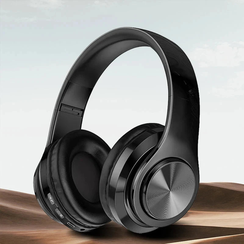 Wireless Bluetooth 5.0 Headphones – Foldable On-Ear Headset with Mic & Stereo Sound