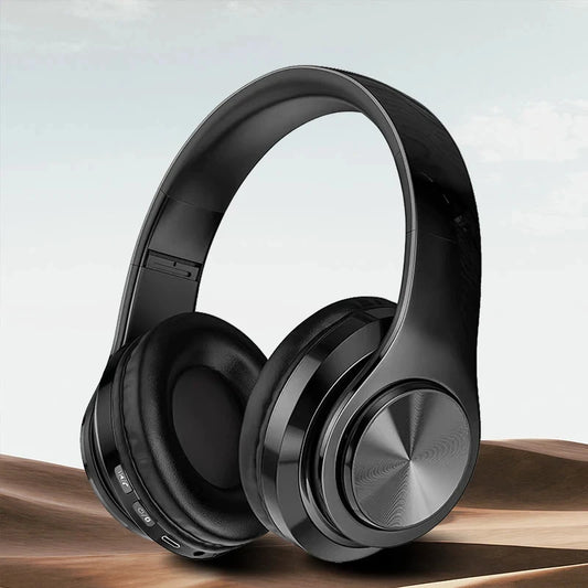 Wireless Bluetooth 5.0 Headphones – Foldable On-Ear Headset with Mic & Stereo Sound