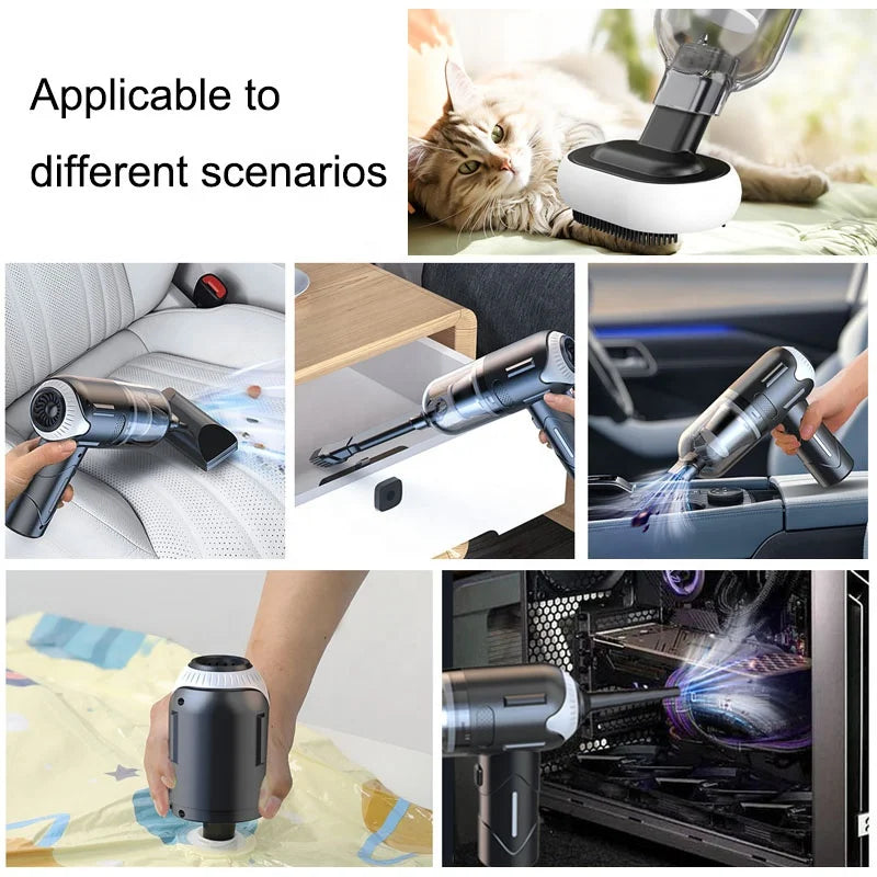 Wireless Rechargeable Pet Hair Vacuum 39000Pa Pro-Grade Grooming Tool for Cats Dogs with Anti-Tangle Tech Household Car Use