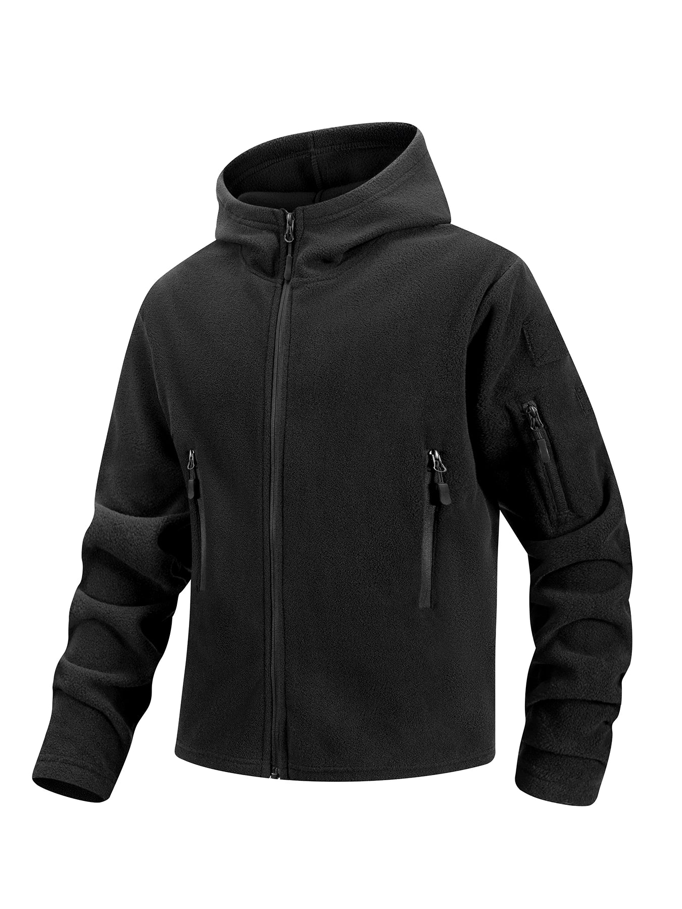 Men's Hooded Jacket Coat  Autumn Men Outdoor Hiking Biking Training Outwear Full-Zip Up Windproof Hooded Warm Work Coat